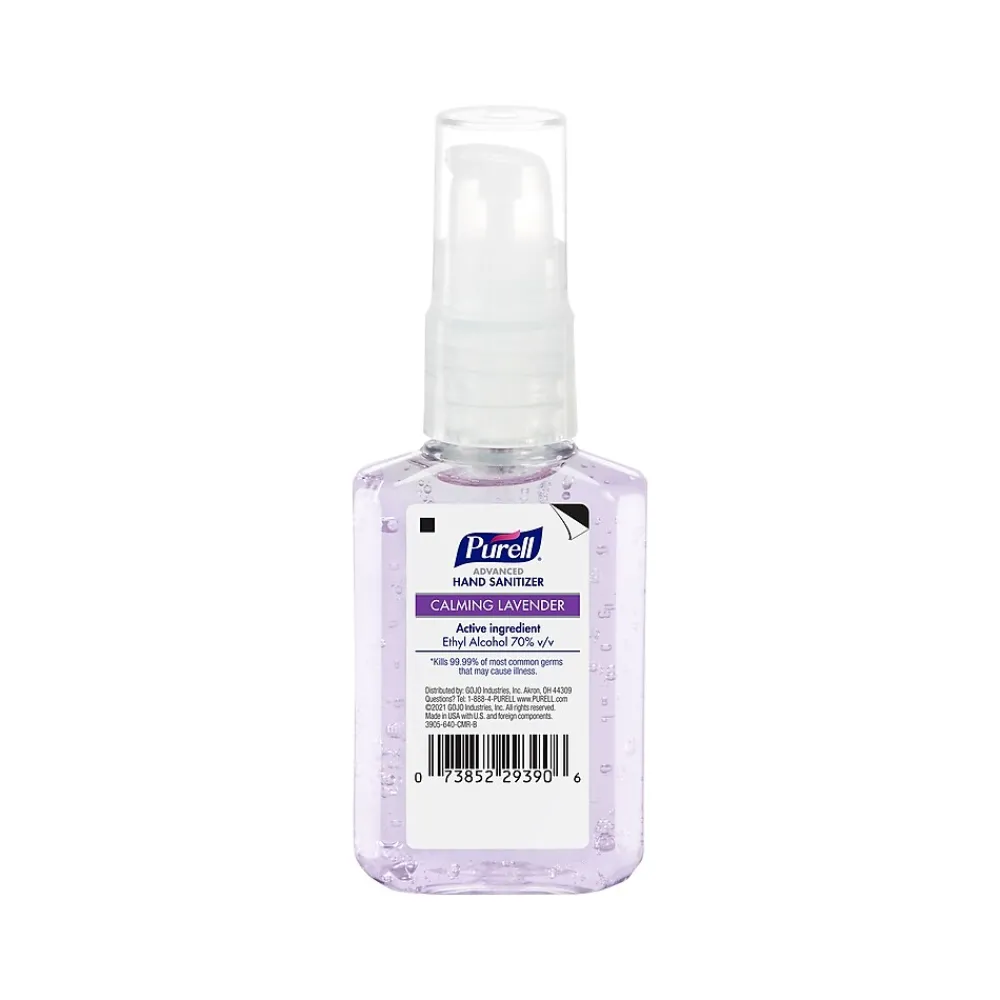 70% Alcohol Gel Hand Sanitizer, Calming Lavender Scent, 2 fl. oz., 24/Pack (3905-24-CMR)<Purell