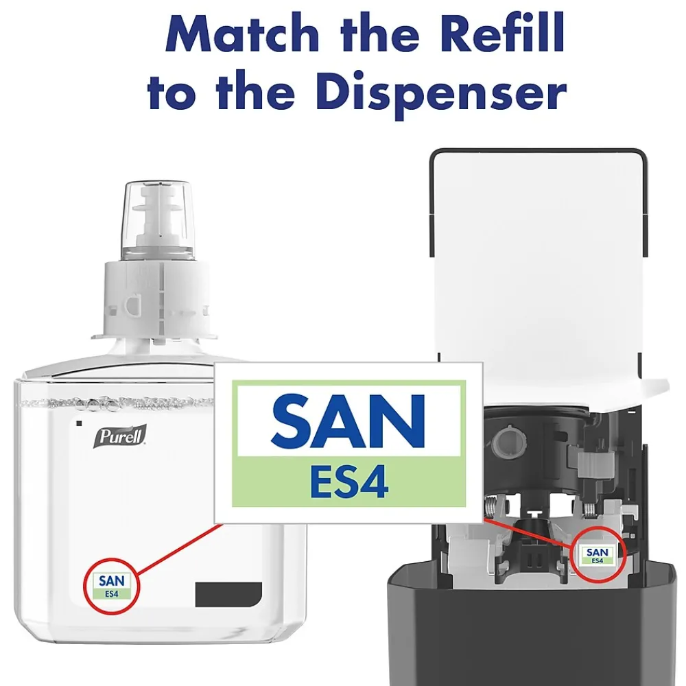 Advanced 70% Alcohol Gel Hand Sanitizer Refill for ES4 Dispenser, Citrus Scent, 1200 mL, 2/Carton (5063-02)<Purell Best