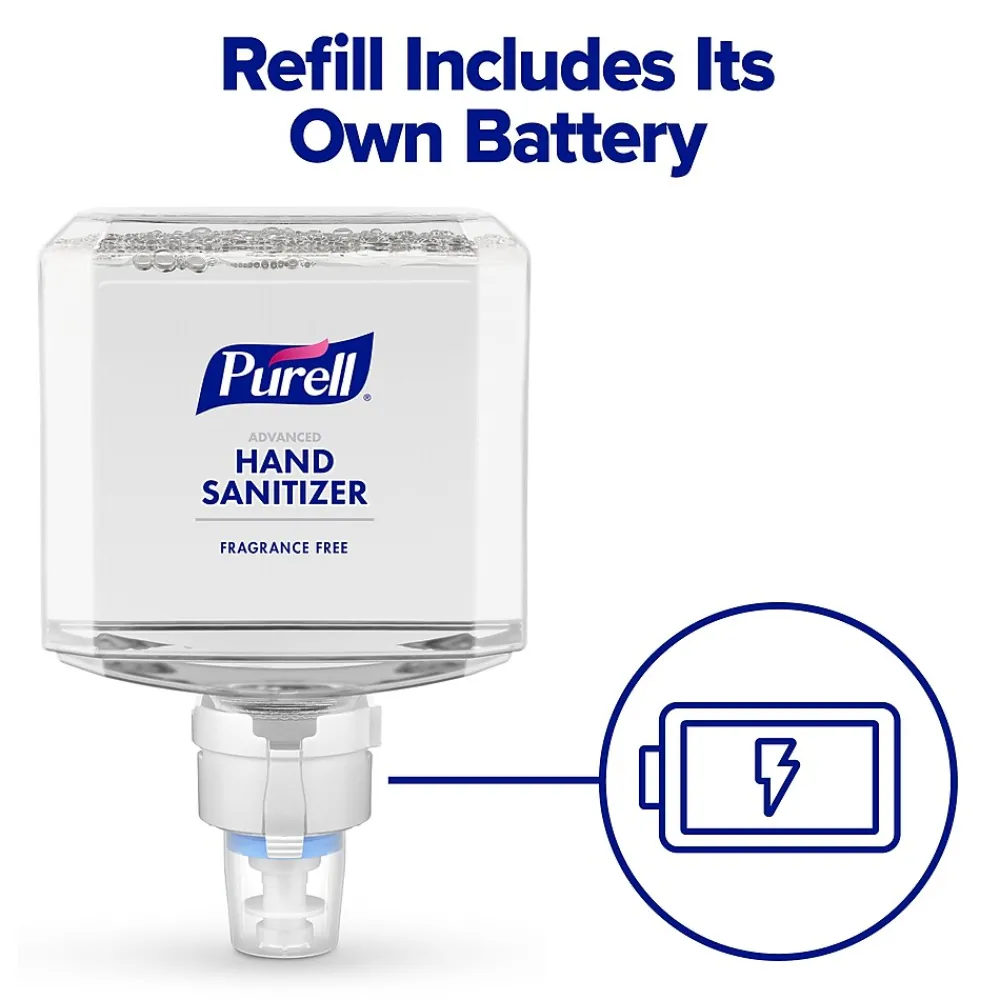 Advanced 70% Alcohol Gel Hand Sanitizer Refill for ES8 Dispenser, 1200 mL, 2/Carton (7763-02)<Purell Online