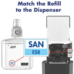 Advanced 70% Alcohol Gel Hand Sanitizer Refill for ES8 Dispenser, 1200 mL, 2/Carton (7763-02)<Purell Online