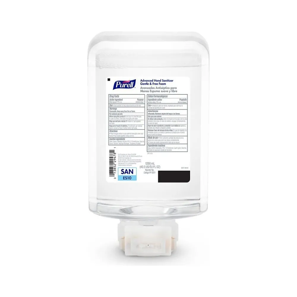 Advanced 70% Alcohol Foaming Hand Sanitizer Refill for ES10 Dispenser, 1200 mL., 2/Carton (8351-02)<Purell