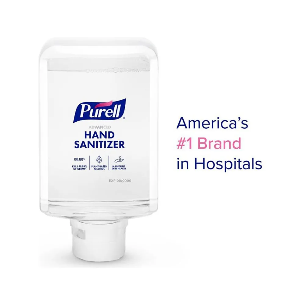 Advanced 70% Alcohol Foaming Hand Sanitizer Refill for ES10 Dispenser, Clean Scent, 1200 mL., 2/Carton (8353-02)<Purell Clearance