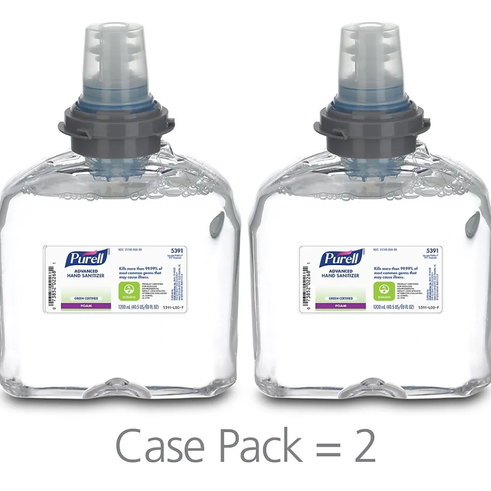 Advanced 70% Alcohol Foaming Hand Sanitizer Refill for TFX, 1200 mL., 2/Carton (5391-02)<Purell Clearance