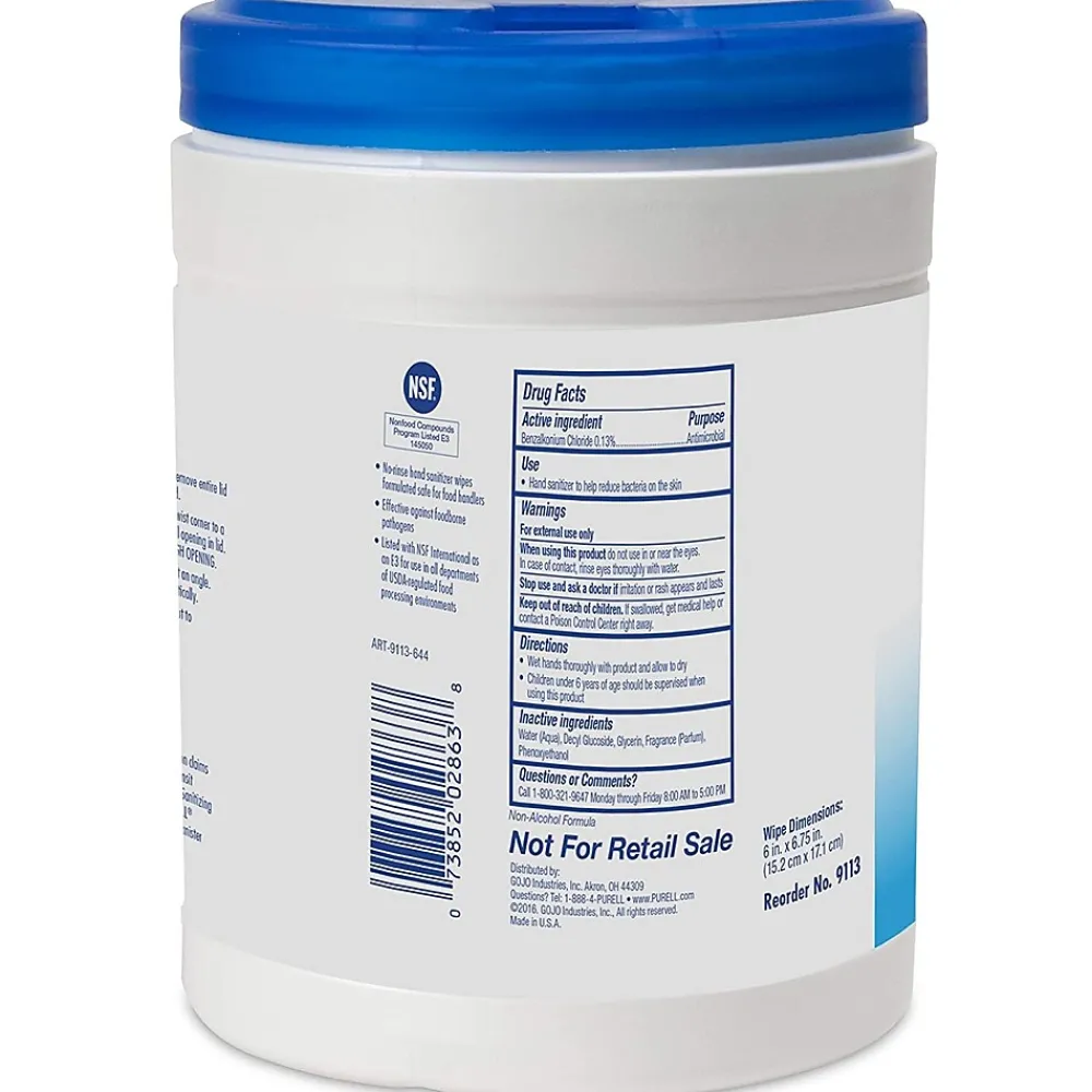 Hand Sanitizing Wipes, Fresh Citrus Scent, 270 Wipes/Pack (9113-06)<Purell Hot