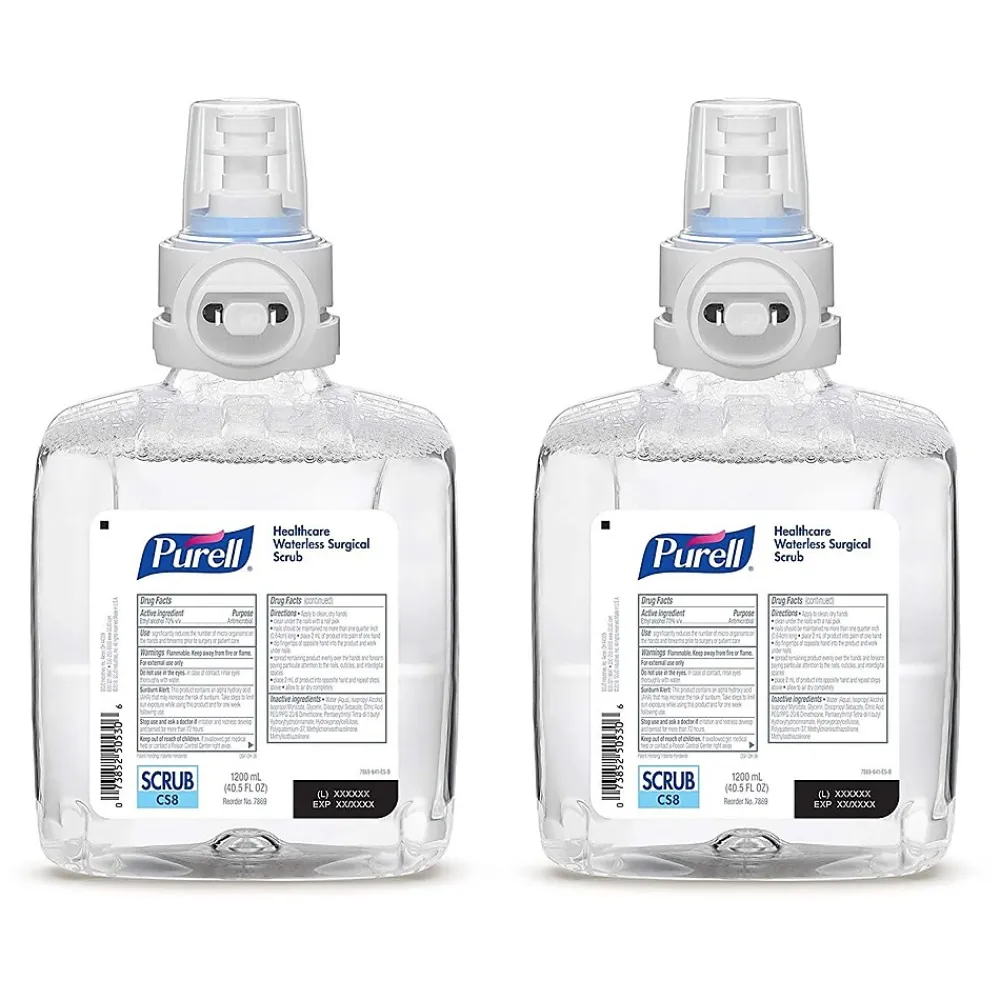 Healthcare Antibacterial Liquid Hand Soap Refill for CS8 Dispenser, 1200 ml, 2/Carton (7869-02)<Purell Hot