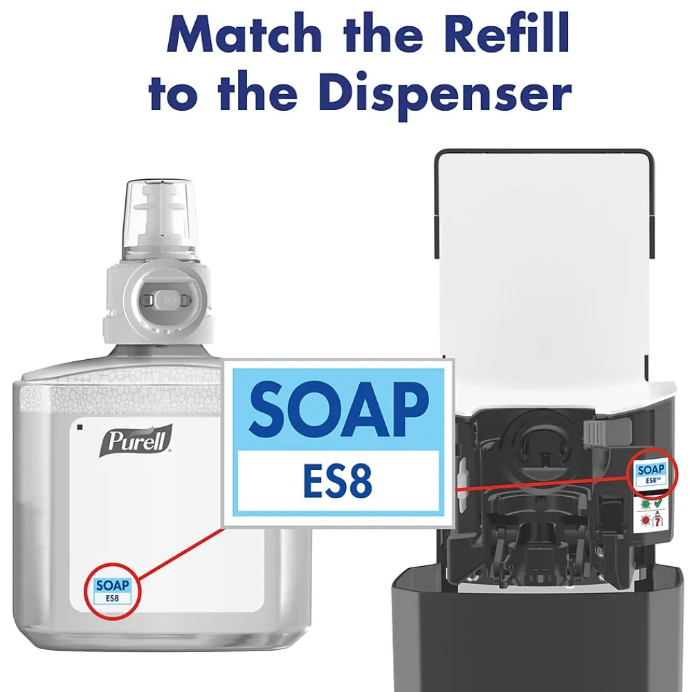 HEALTHY SOAP ES8 Automatic Wall Mounted Hand Soap Dispenser, Black (7734-01)<Purell New