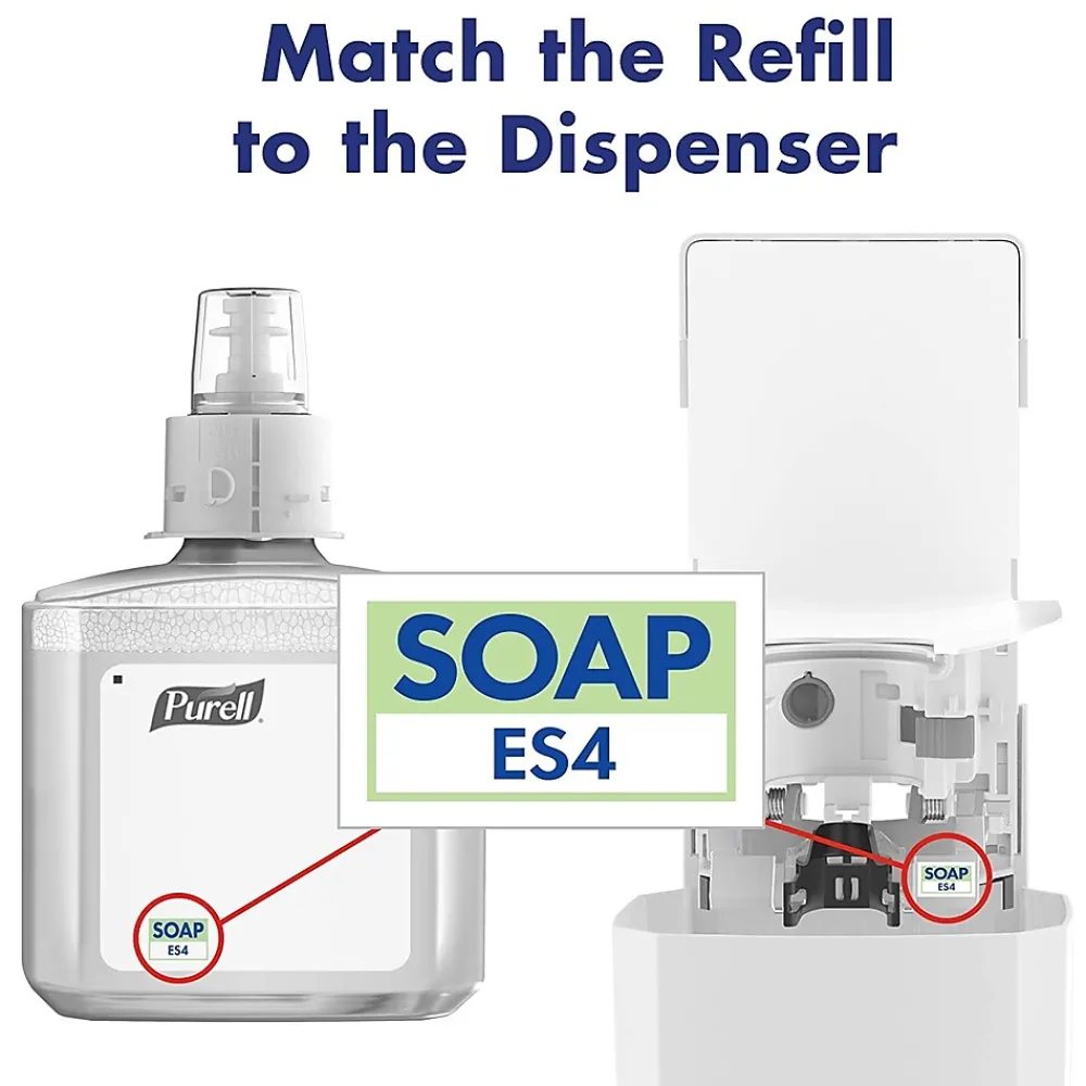 HEALTHY SOAP ES4 Wall Mounted Hand Soap Dispenser, White (5030-01)<Purell Hot