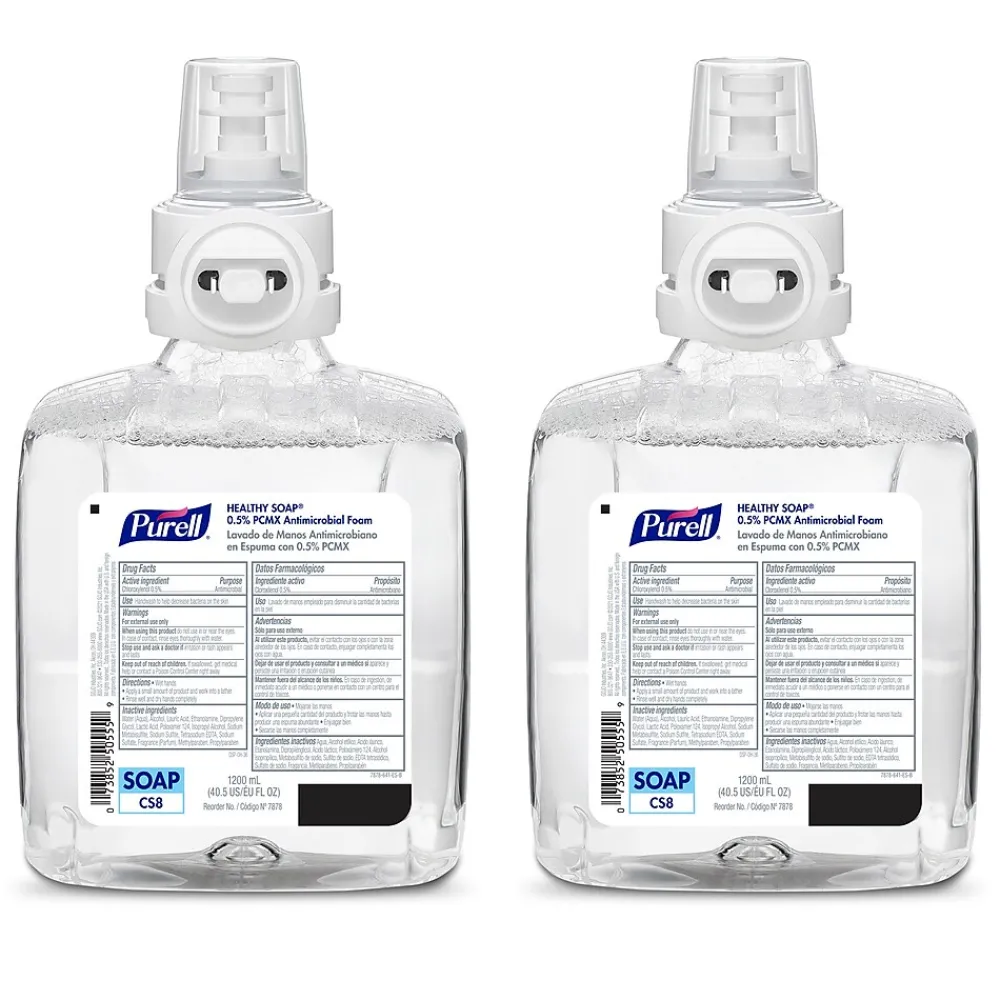 HEALTHY SOAP Foaming Hand Soap Refill for CS8 Dispenser, Floral Scent, 1200 ml, 2/Carton (7878-02)<Purell Online