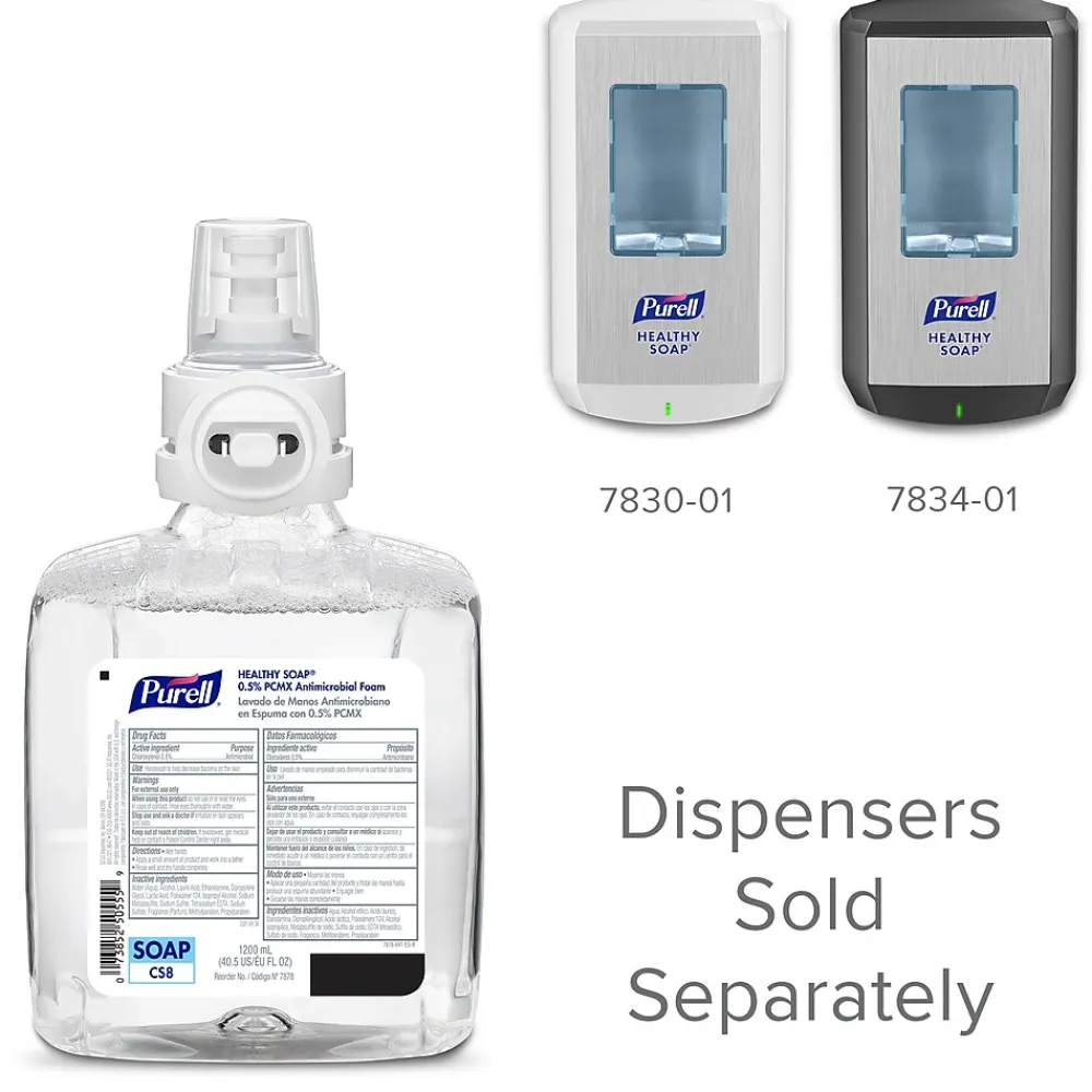 HEALTHY SOAP Foaming Hand Soap Refill for CS8 Dispenser, Floral Scent, 1200 ml, 2/Carton (7878-02)<Purell Online
