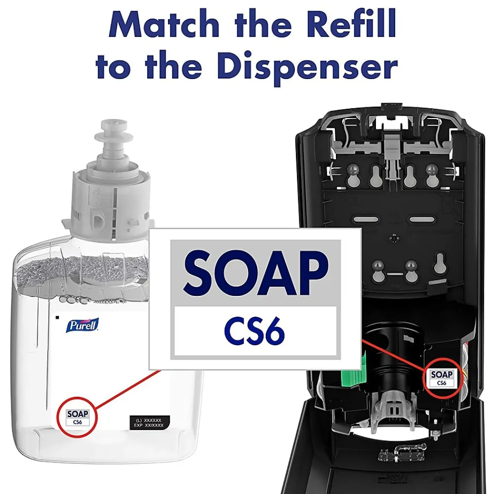 HEALTHY SOAP Foaming Hand Soap Refill for CS6 Dispenser, 1200 ml, 2/Carton (6574-02)<Purell