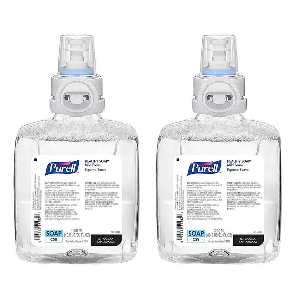 HEALTHY SOAP Foaming Hand Soap Refill for CS8 Dispenser, 1200 ml, 2/Carton (7874-02)<Purell Sale