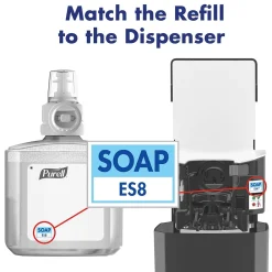 HEALTHY SOAP Foaming Hand Soap Refill for ES8 Dispenser, 1200 ml, 2/Carton (7772-02)<Purell Best