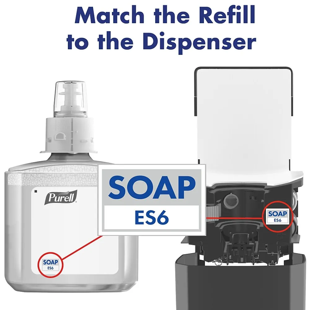 HEALTHY SOAP Foaming Hand Soap Refill for ES6 Dispenser, 1200 ml, 2/Carton (6470-02)<Purell Sale