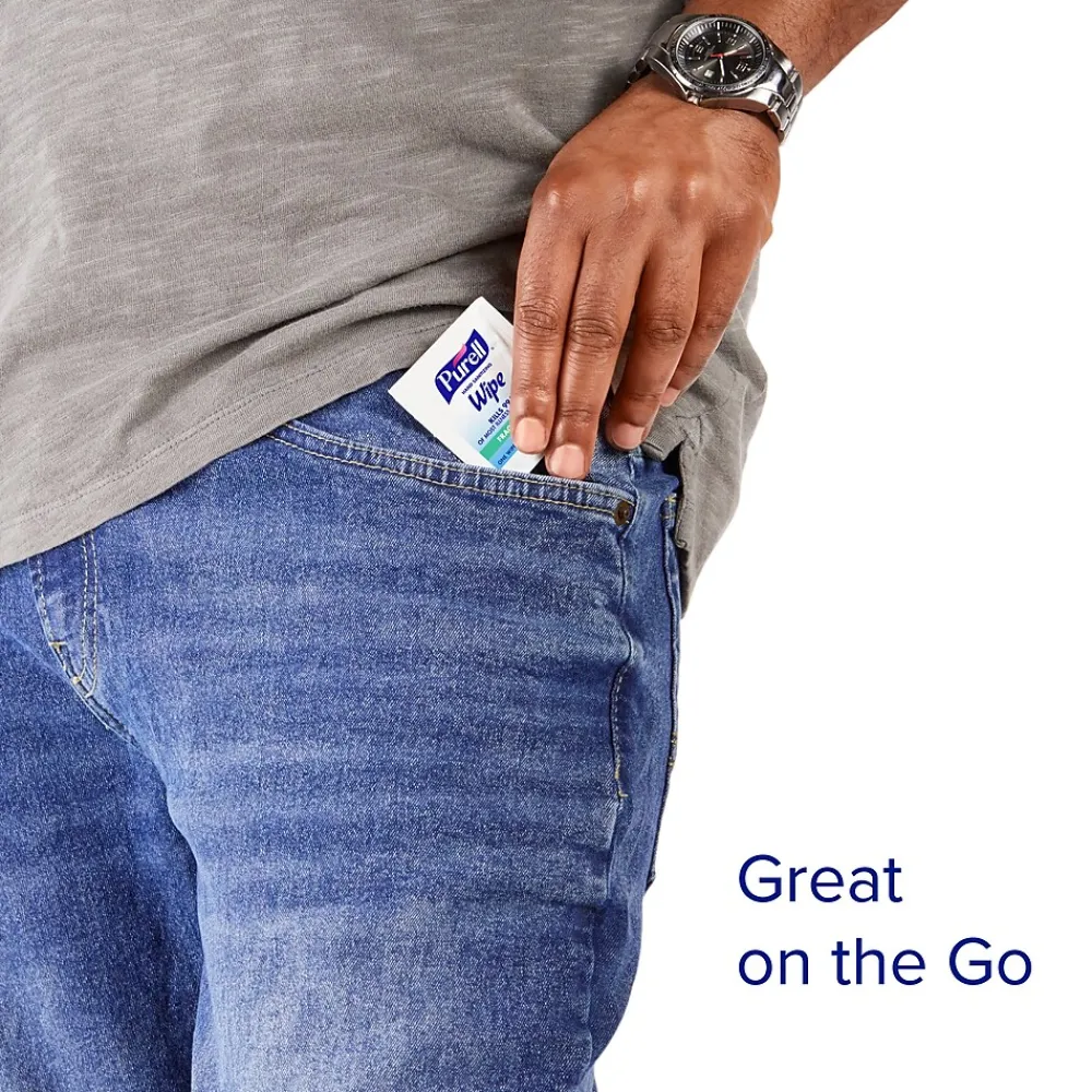 Individually Wrapped 70% Alcohol Sanitizing Hand Wipes, 1,000 Wipes/Carton (9021-1M)<Purell Best