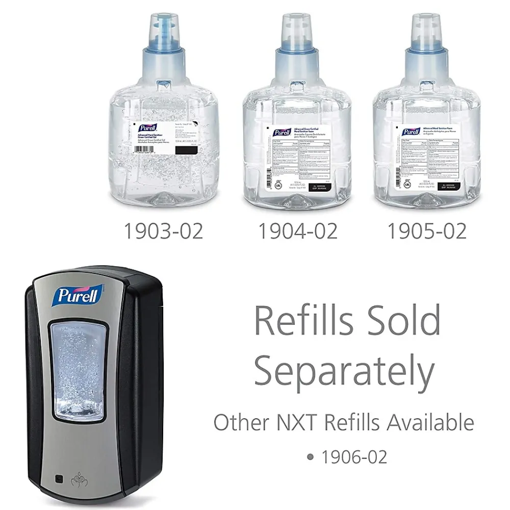 LTX 12 Automatic Wall Mounted Hand Sanitizer Dispenser, Chrome/Black (1928-04)<Purell Outlet