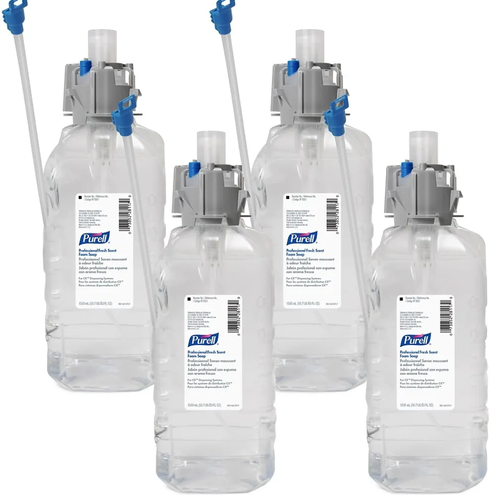Professional Foaming Hand Soap Refill for CX Dispenser, Fresh Scent, 1500ml., 4/Carton (8561-04)<Purell Discount