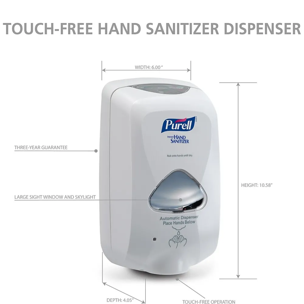 TFX Automatic Wall Mounted Hand Sanitizer Dispenser, Dove Gray (2720-12)<Purell Best