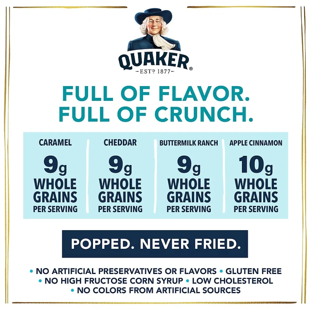 Quaker Rice Crisps Variety Pack, 36/Box (325-00013)