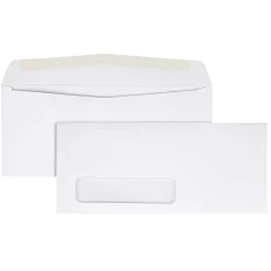 Clearance Quality Park #10 Window Envelopes, 4 1/8" x 9 1/2", White, 500/Box (QUA90120)