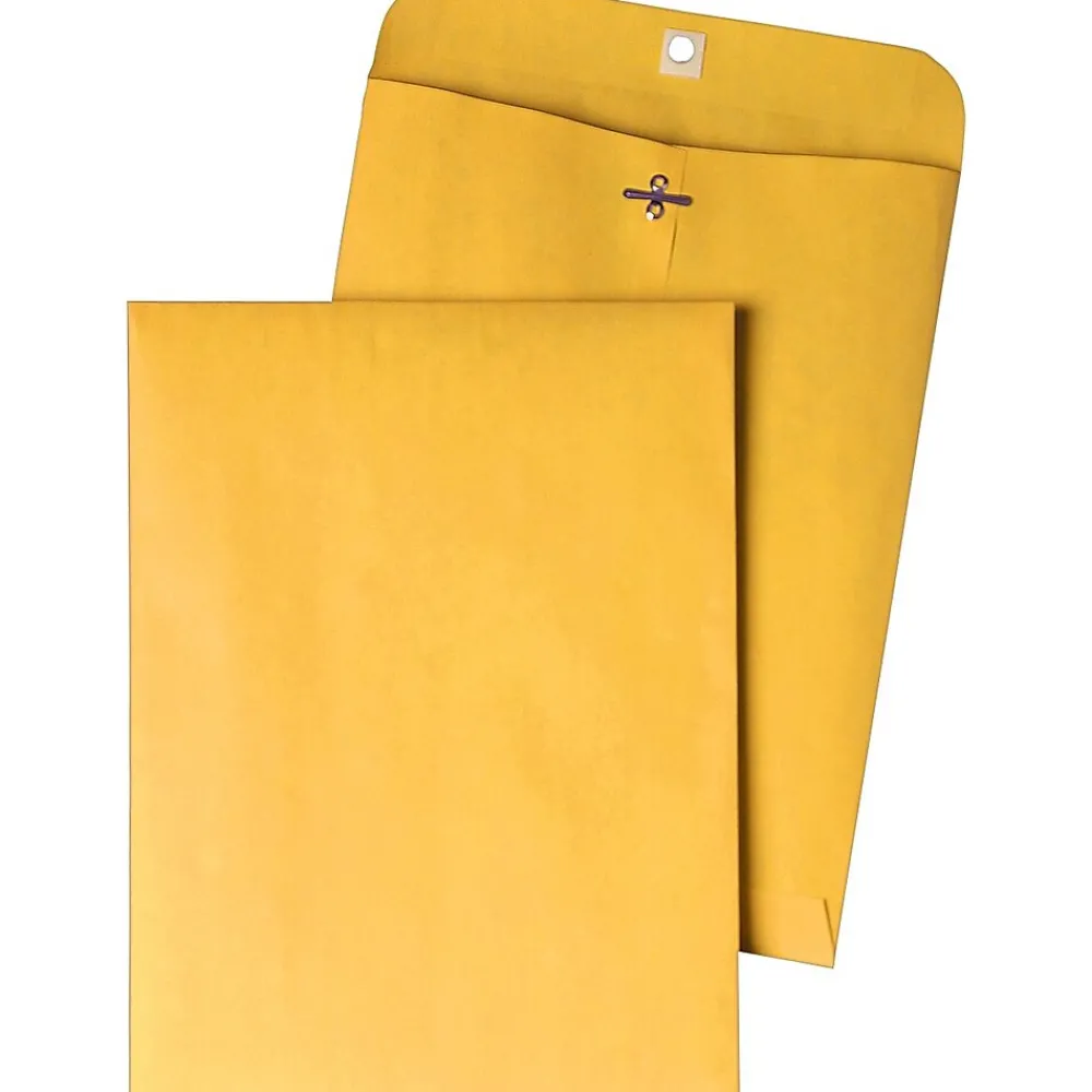Discount Quality Park Clasp & Moistenable Glue Kraft Catalog Envelope, 6 1/2" x 9 1/2", Kraft, 100/Box (37763)