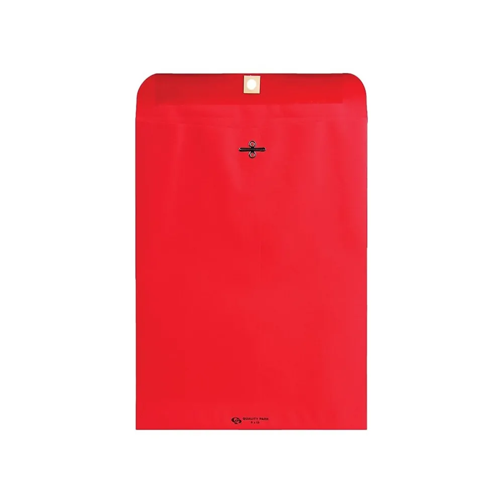 Online Quality Park Clasp & Moistenable Catalog Envelopes, 9" x 12", Red, 10/Pack (QUA38734)