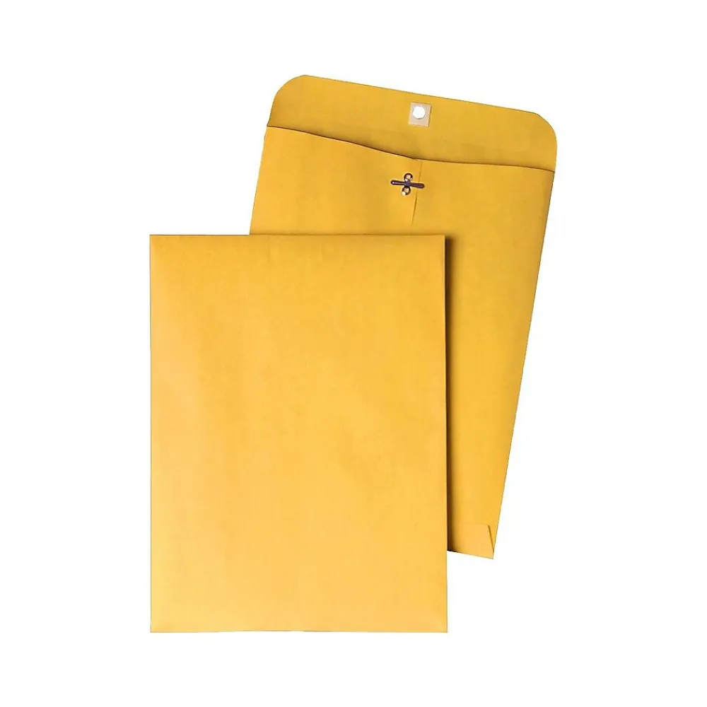 Sale Quality Park Clasp & Moistenable Kraft Catalog Envelopes, 12" x 15.5", Brown Kraft, 100/Box (QUA37910)