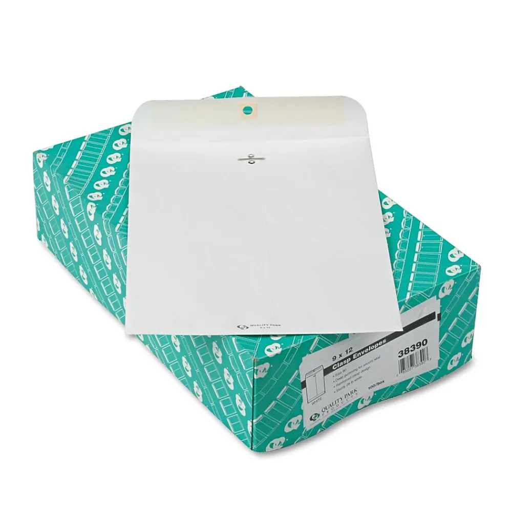 Online Quality Park Clasp Catalog Envelope, 9" x 12", White, 100/Box (38390)
