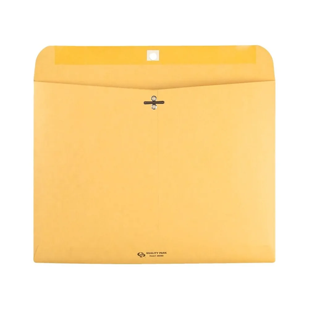 Outlet Quality Park Clasp Kraft Catalog Envelopes, 9"L x 12"H, Kraft, 100/Box (QUA38090)
