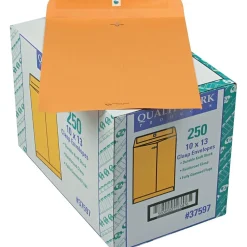 Outlet Quality Park Clasp Kraft Catalog Envelope, 10" x 13", Kraft, 250/Box (37597)
