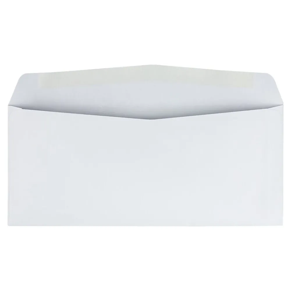 Outlet Quality Park Gummed #10 Business Envelopes, 4 1/8" x 9 1/2", White Wove, 1000/Carton (QUA90020B)