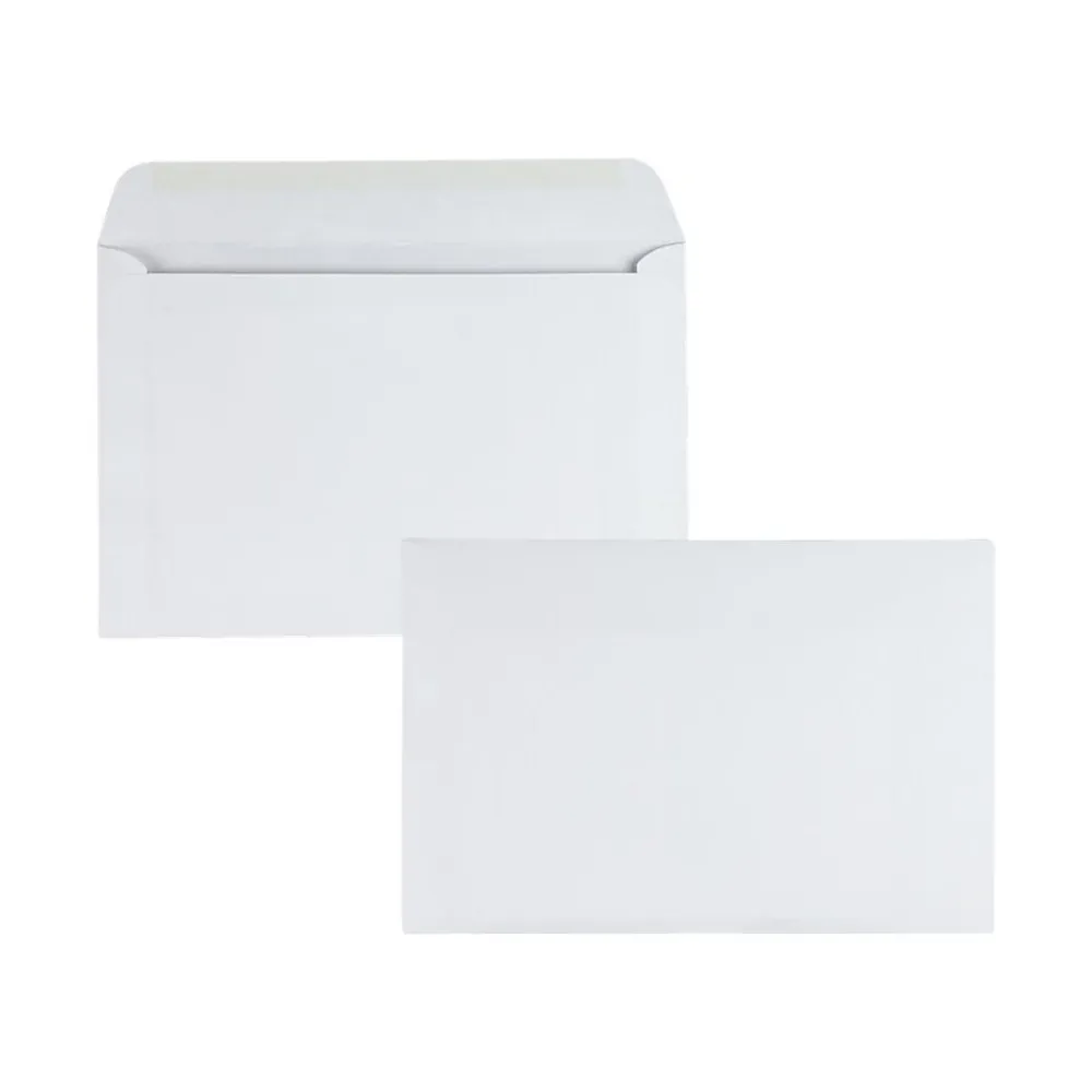 Best Quality Park Gummed Booklet Envelopes, 6" x 9", White Wove, 100/Box (QUA37113)