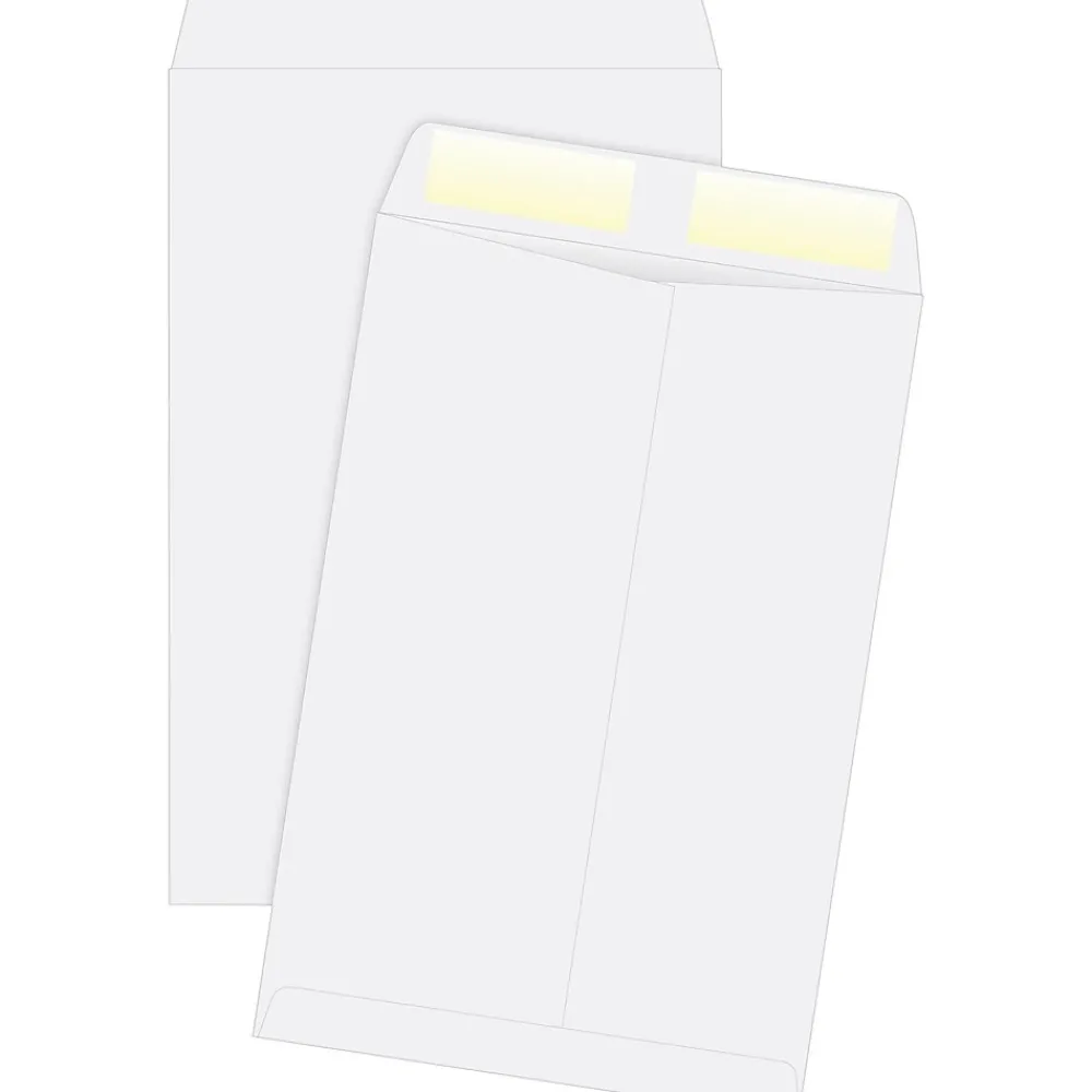 New Quality Park Gummed Catalog Envelope, 6" x 9", Woven White, 500/Box (40788)