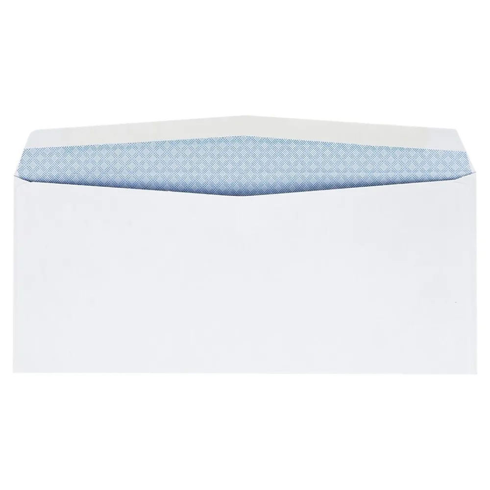 Clearance Quality Park Gummed Security Tinted #9 Double Window Envelopes, 3 7/8" x 8 7/8", White Wove, 500/Box (QUA24524)