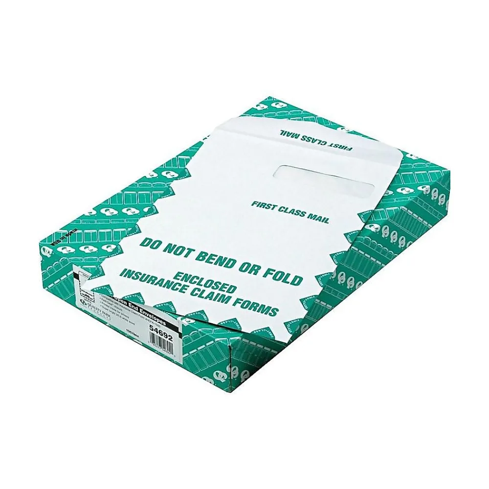 New Quality Park Health Claim Insurance Self Seal Catalog Envelopes, 9" x 12.5", White Wove, 100/Box (QUA54692)