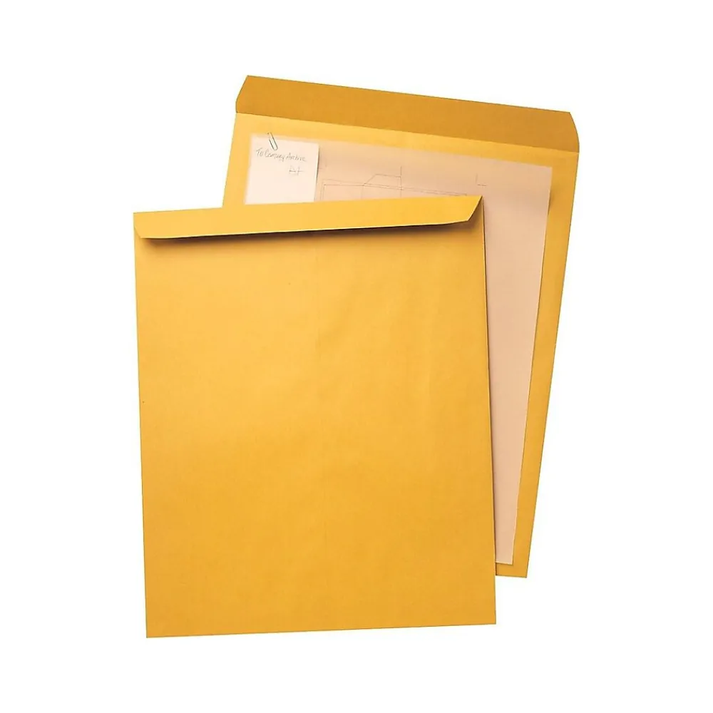Online Quality Park Jumbo Open End Kraft Catalog Envelopes, 14"L x 18"H, Kraft, 25/Box (QUA42354)
