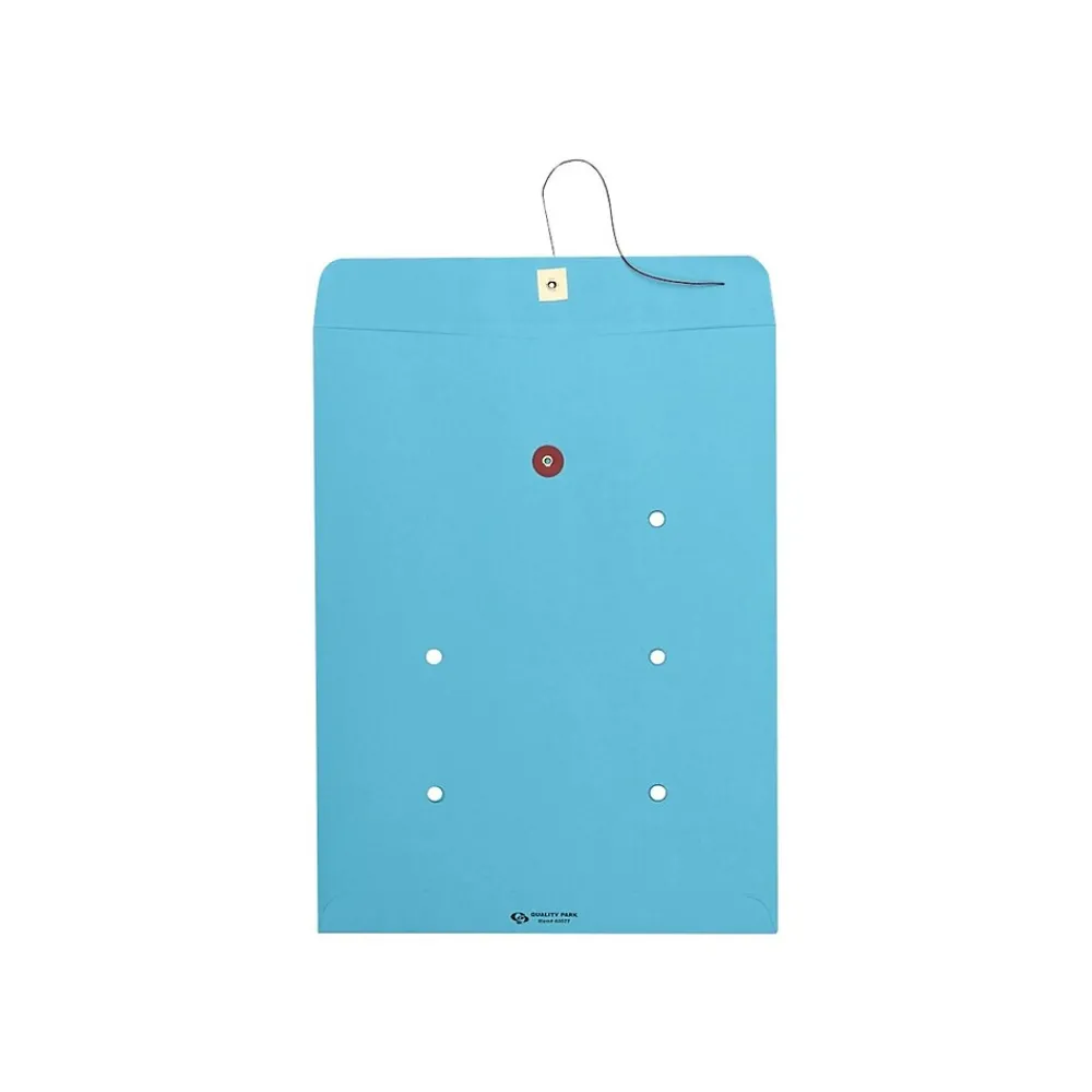 Quality Park Kraft Button & String Inter-Departmental Envelope 10" x 13", Blue, 100/Carton (QUA63577)