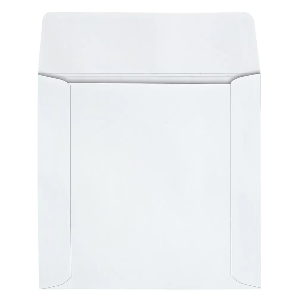 Clearance Quality Park Open End CD/DVD Envelopes, 5" x 5", White Wove, 250/Box (QUA62905)