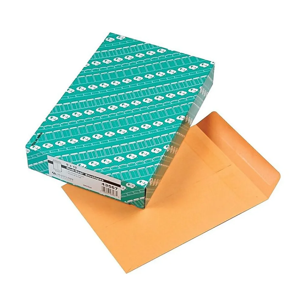 Hot Quality Park Redi-Seal Kraft Catalog Envelopes, 9" x 12", Brown Kraft, 100/Box (QUA43567)