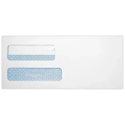 Sale Quality Park Redi-Seal Self Seal #10 Double Window Envelope, 4 1/2" x 9 1/2", White Wove, 250/Pack (24559-QP-250)