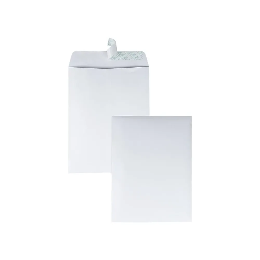 Discount Quality Park Redi-Strip Catalog Envelopes, 9.5" x 12.5", White Wove, 100/Box (QUA44682)