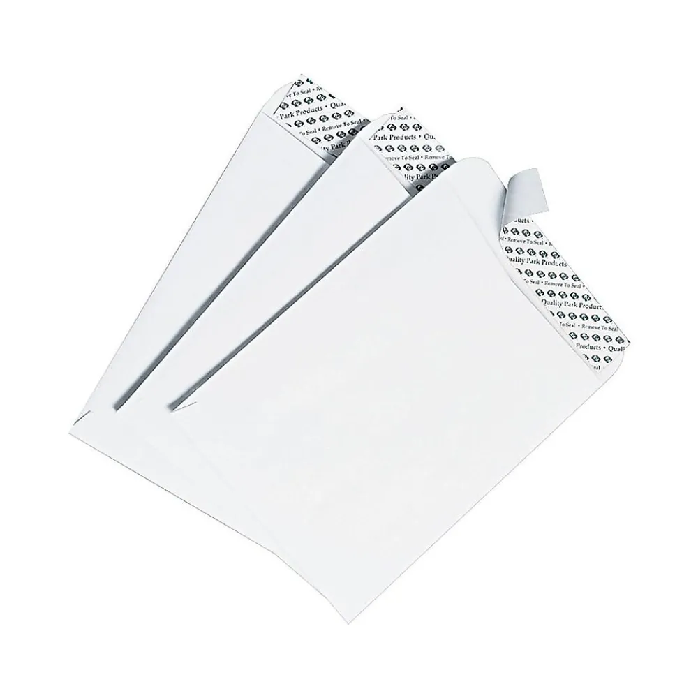 Discount Quality Park Redi-Strip Catalog Envelopes, 9.5" x 12.5", White Wove, 100/Box (QUA44682)