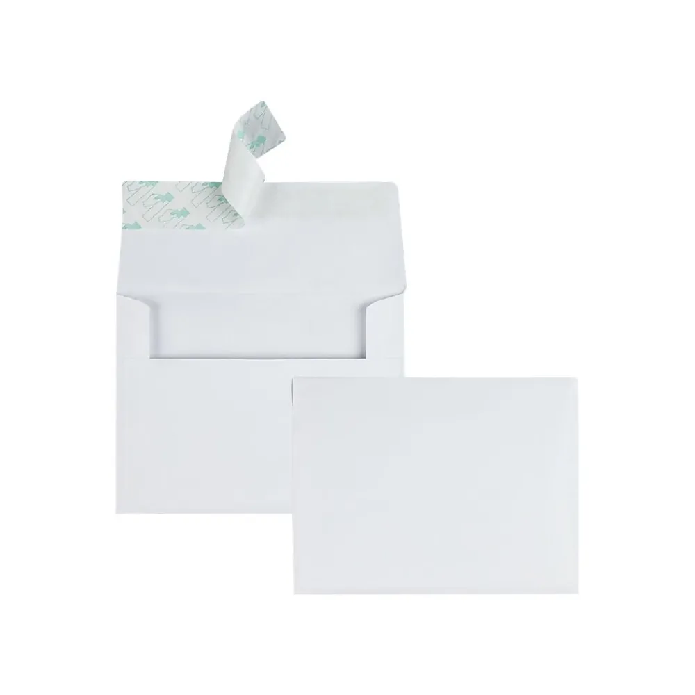 Sale Quality Park Self Seal A2 Invitation Envelope 4 3/8" x 5 3/4", White, 100/Box (QUA10740)