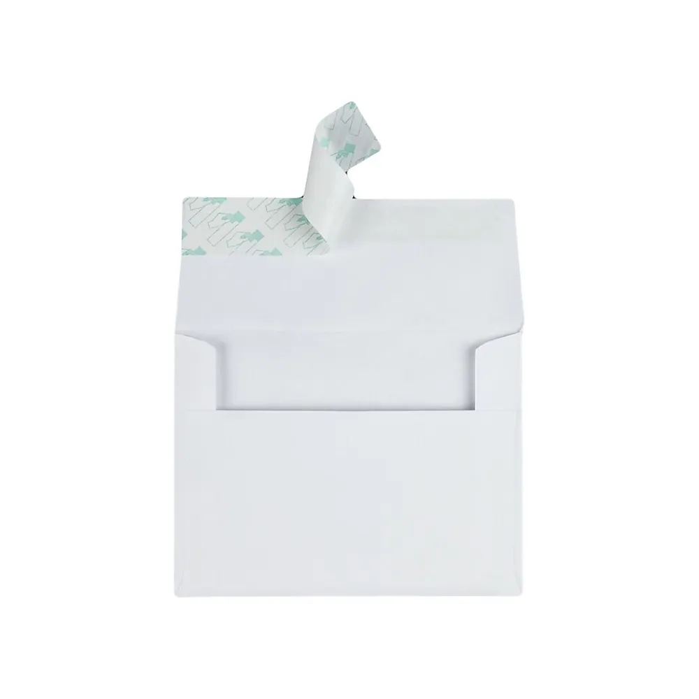 Sale Quality Park Self Seal A2 Invitation Envelope 4 3/8" x 5 3/4", White, 100/Box (QUA10740)