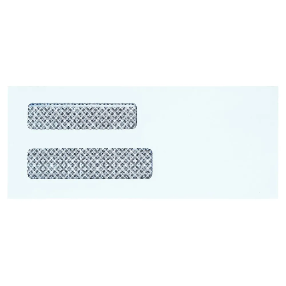Online Quality Park Self Seal Security Tinted #8 Double Window Envelopes, 3 5/8" x 8 5/8", White Wove, 500/Box