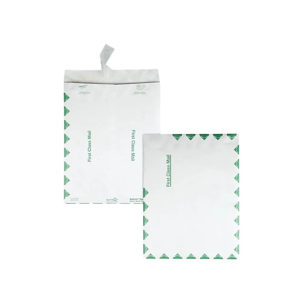 Online Quality Park Tyvek Survivor Self Seal Catalog Envelopes, 10"L x 13"H, White, 100/Box (QUAR1590)