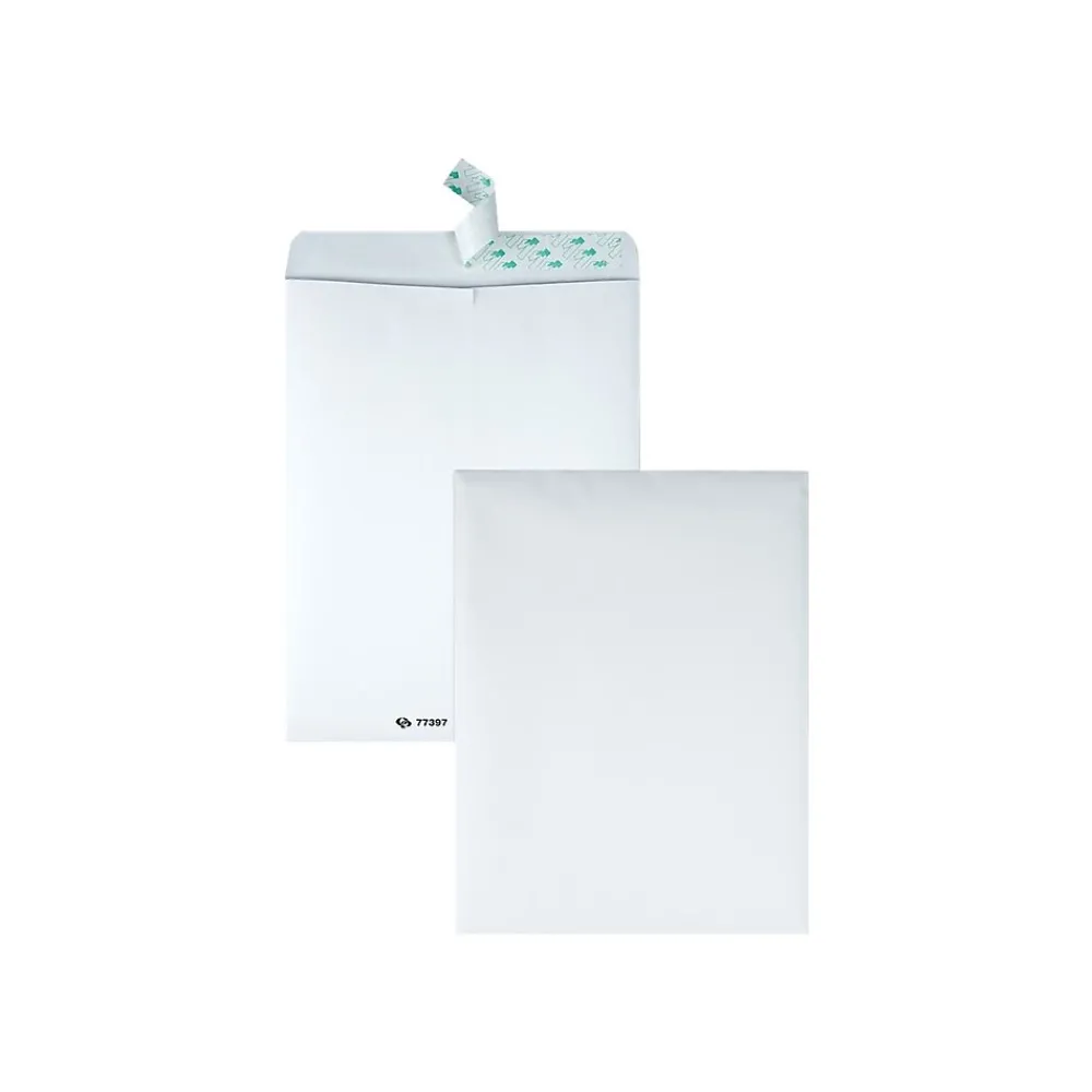 Outlet Quality Park Tyvek Tech-No-Tear Redi-Strip Catalog Envelopes, 10" x 13", White, 100/Box (QUA77397)