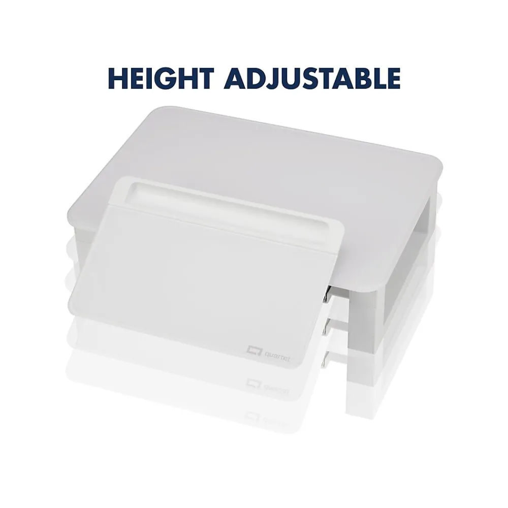 Online Quartet Adjustable Riser with Dry-Erase Board, White (Q090GMRW01)