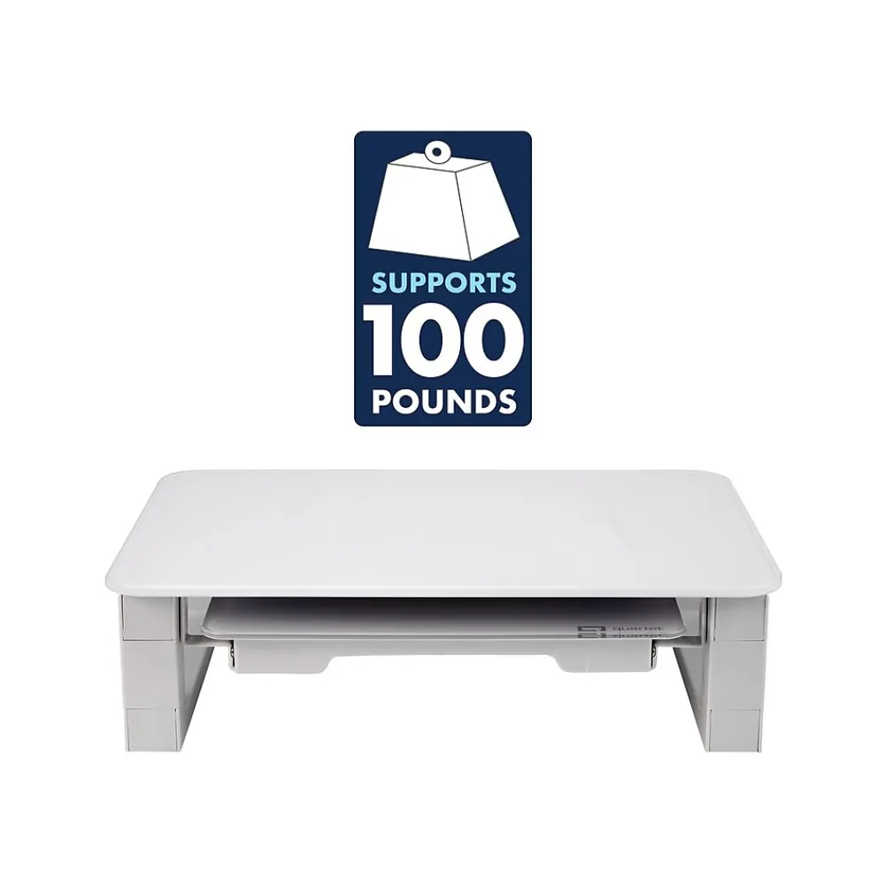 Online Quartet Adjustable Riser with Dry-Erase Board, White (Q090GMRW01)
