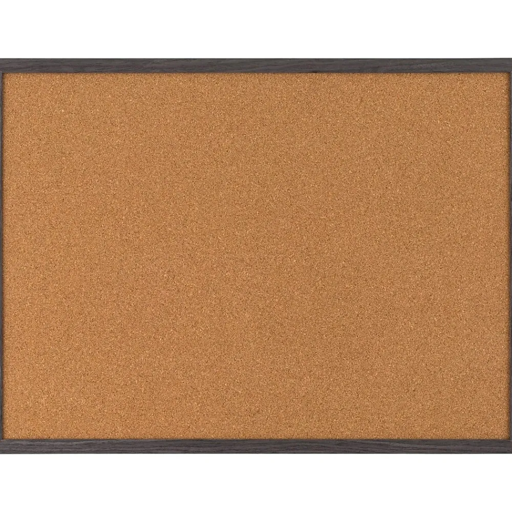 Bulletin*Quartet Cork Bulletin Board, Gray Frame, 2' x 1.5' (Q192317W00-STPR)