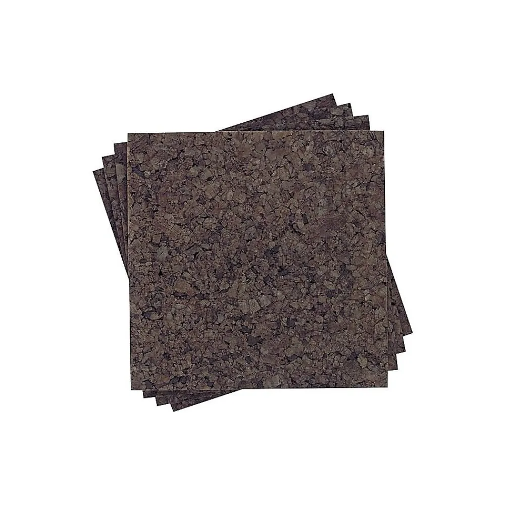 Bulletin*Quartet Cork Bulletin Boards, Frameless, 1'H x 1'W (101)